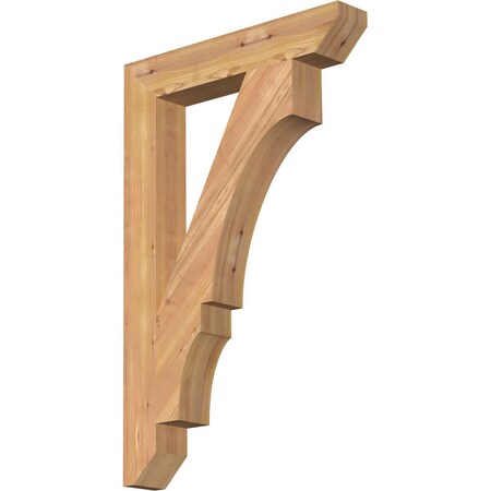 Ekena Millwork Balboa Slat Smooth Bracket, Western Red Cedar, 3 1/2"W x 22"D x 34"H BKT04X22X34BOA06SWR